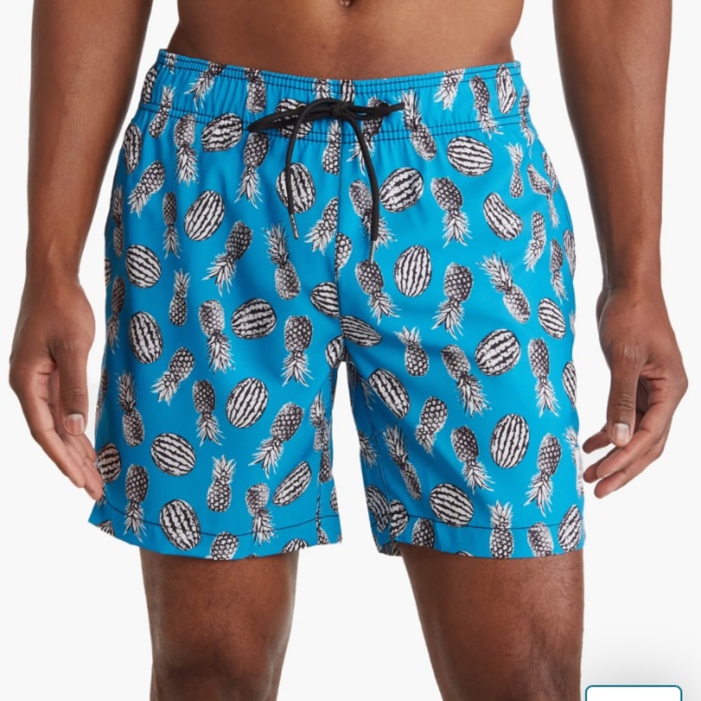 Men’s Beach Bros Swim Trunks Electric Blue Fruit X-Ray NWT XL or XXL Available - Picture 1 of 5